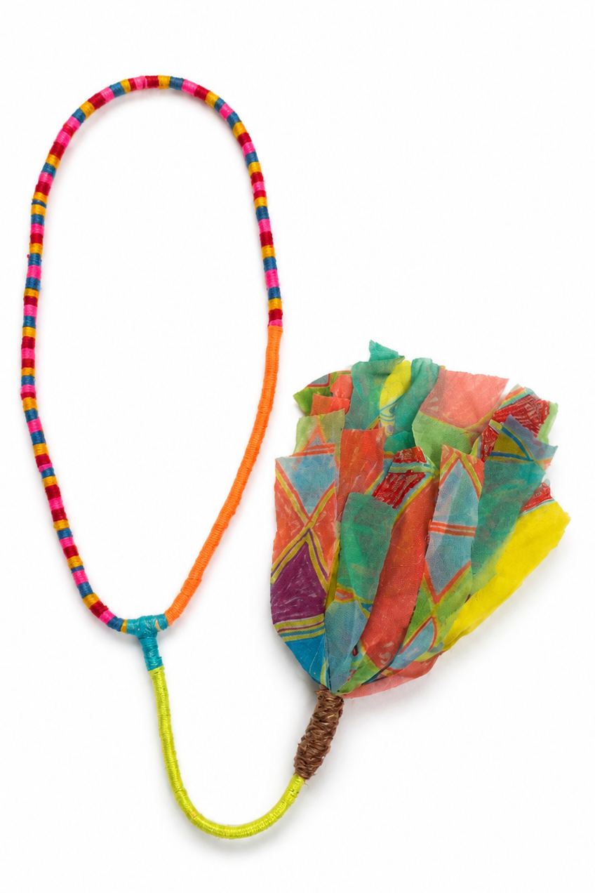 Hand-Woven String Necklace - New born print