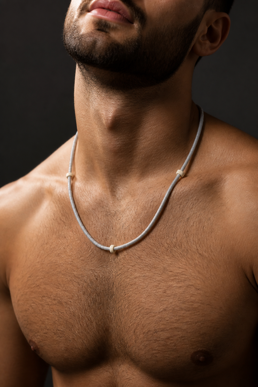 Horn shell and shark bone necklace