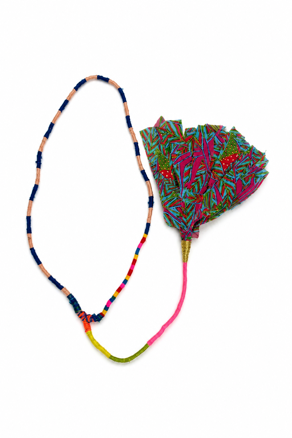 Hand-Woven String Necklace - Wild Ginger Print
