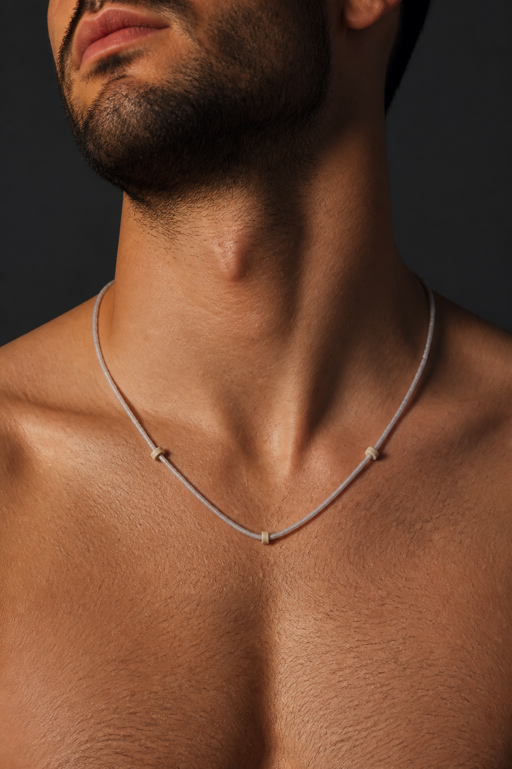 Horn shell and shark bone necklace